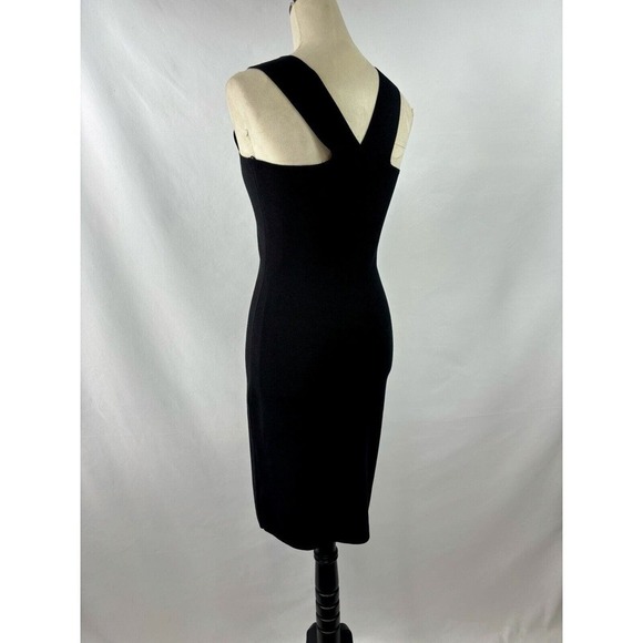 NWT House of Harlow 1960 Compression Dress Black Sleeveless Midi XS Bodycon LBD - Picture 10 of 10